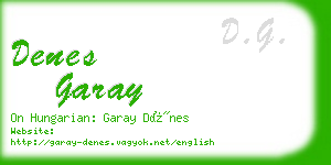 denes garay business card